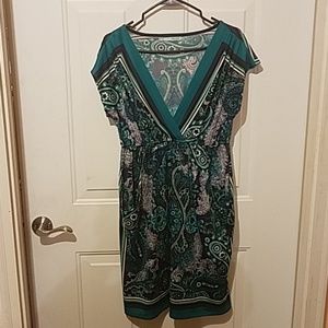 Maurice's medium green Paisley dress